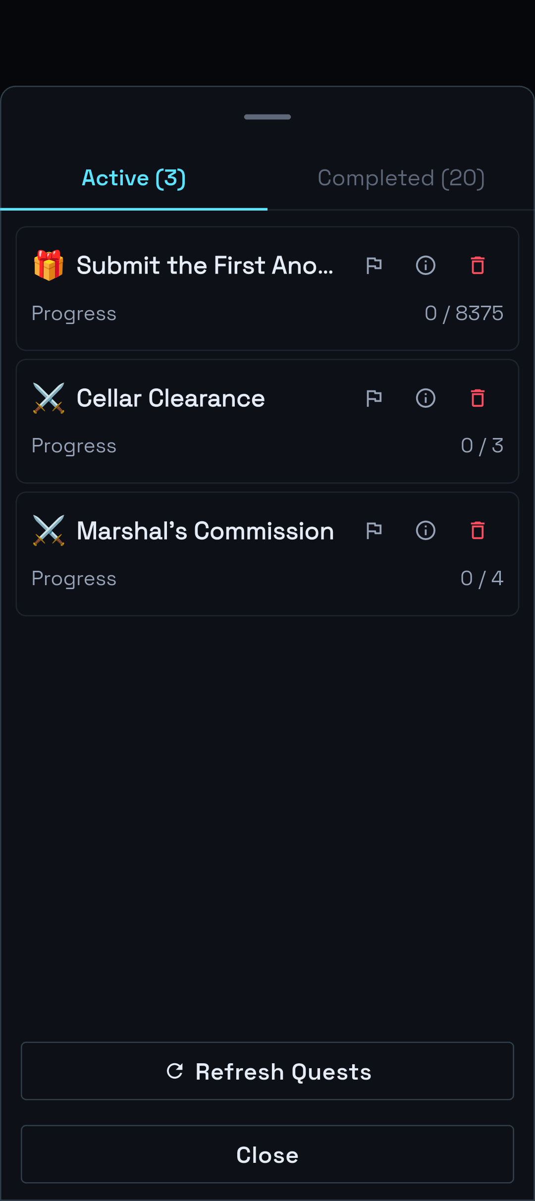 Active quest tracker